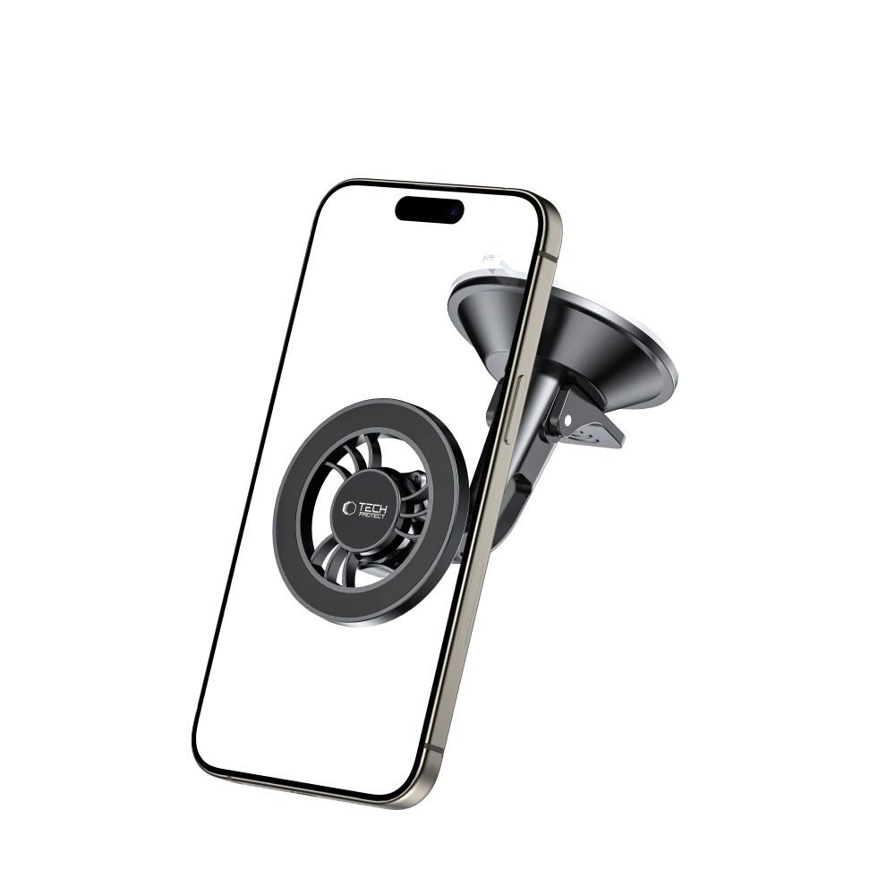 Automobilinis laikiklis Tech-Protect N56 magnetinis MagSafe prietaisų skydeliui ir stiklui – juodas 4 Automobilinis laikiklis Tech-Protect N56 magnetinis MagSafe prietaisų skydeliui ir stiklui – juodas 4