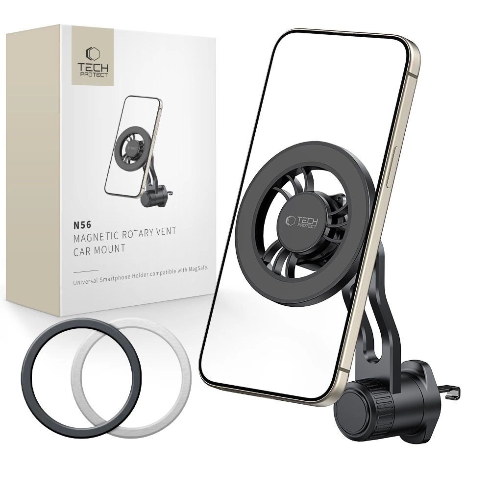 Automobilinis laikiklis Tech-Protect N56 su MagSafe vėdinimo angai – juodas Automobilinis laikiklis Tech-Protect N56 su MagSafe vėdinimo angai – juodas