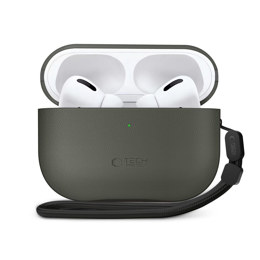 AirPods Pro 3 Tech-Protect NaturalFit dėklas – žalias 1