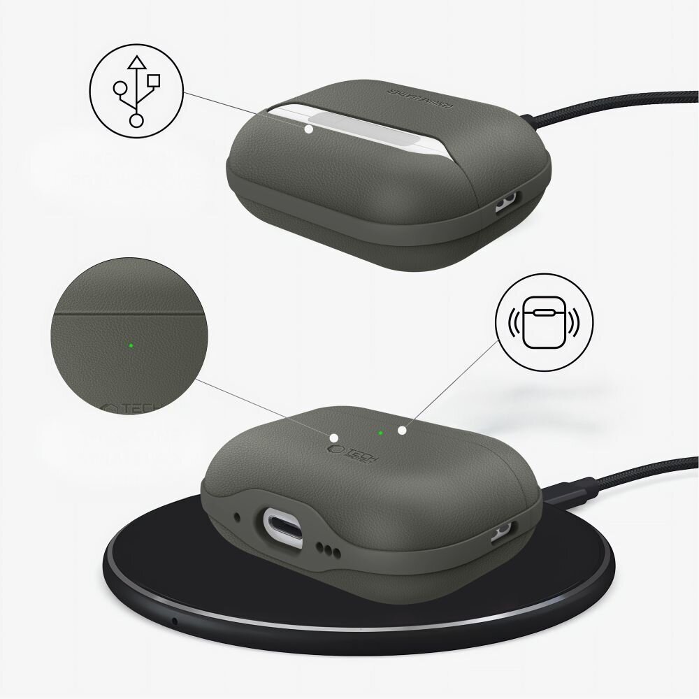 AirPods Pro 3 Tech-Protect NaturalFit dėklas – žalias 6 AirPods Pro 3 Tech-Protect NaturalFit dėklas – žalias 6