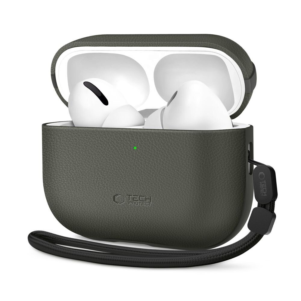 AirPods Pro 3 Tech-Protect NaturalFit dėklas – žalias AirPods Pro 3 Tech-Protect NaturalFit dėklas – žalias