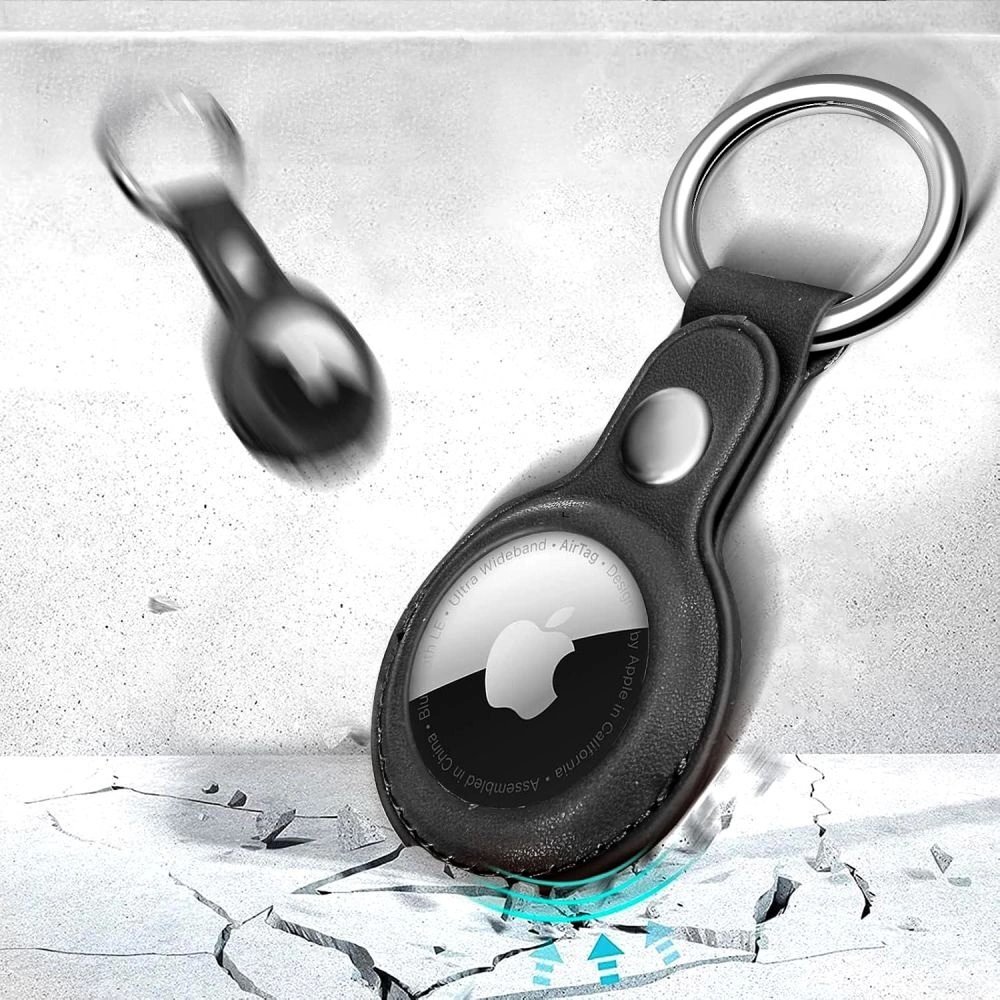 Apple AirTag 1/2 dėklas Tech-Protect NaturalFit – juodas 3 Apple AirTag 1/2 dėklas Tech-Protect NaturalFit – juodas 3