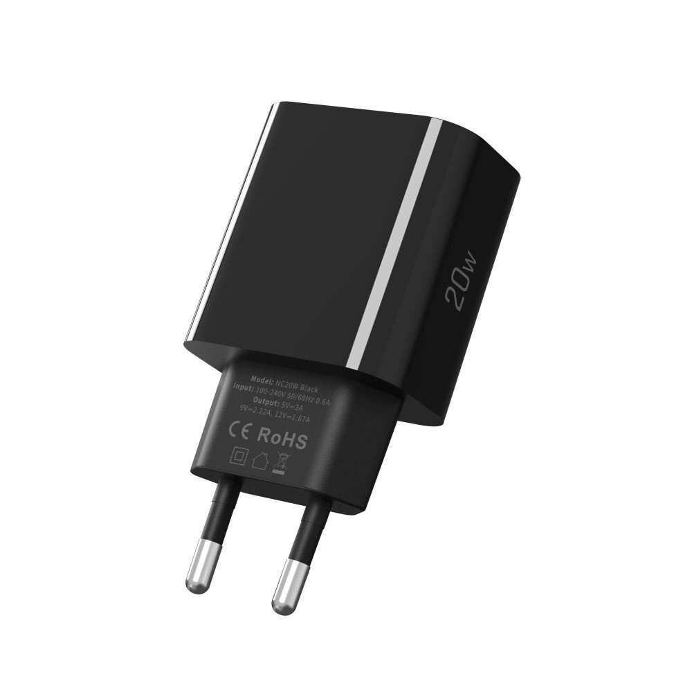 Sieninis įkroviklis Tech-Protect NC20W USB-C 1 jungties PD20W – juodas 2