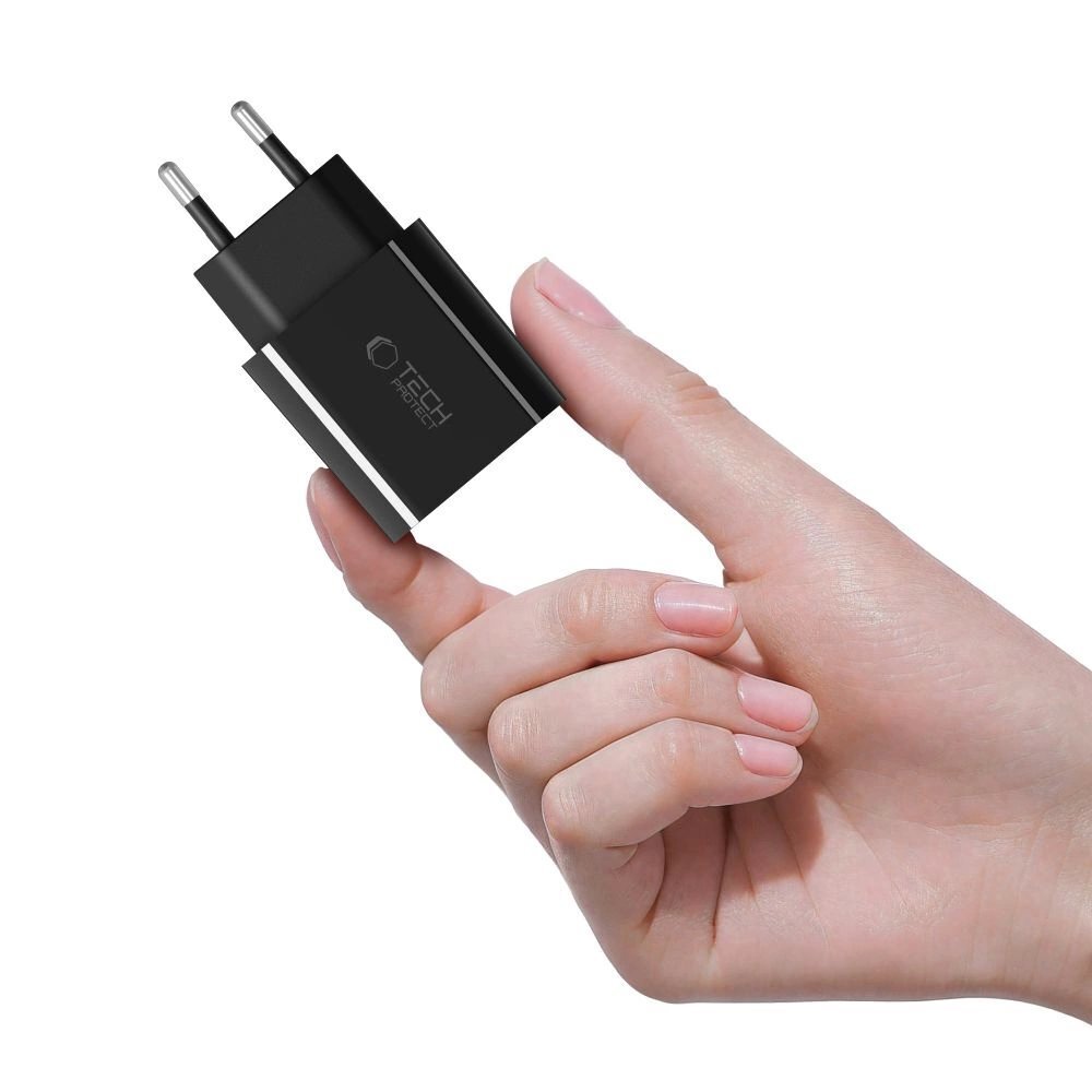 Sieninis įkroviklis Tech-Protect NC20W USB-C 1 jungties PD20W – juodas 4