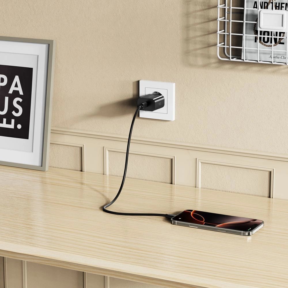 Sieninis įkroviklis Tech-Protect NC20W USB-C 1 jungties PD20W – juodas 6
