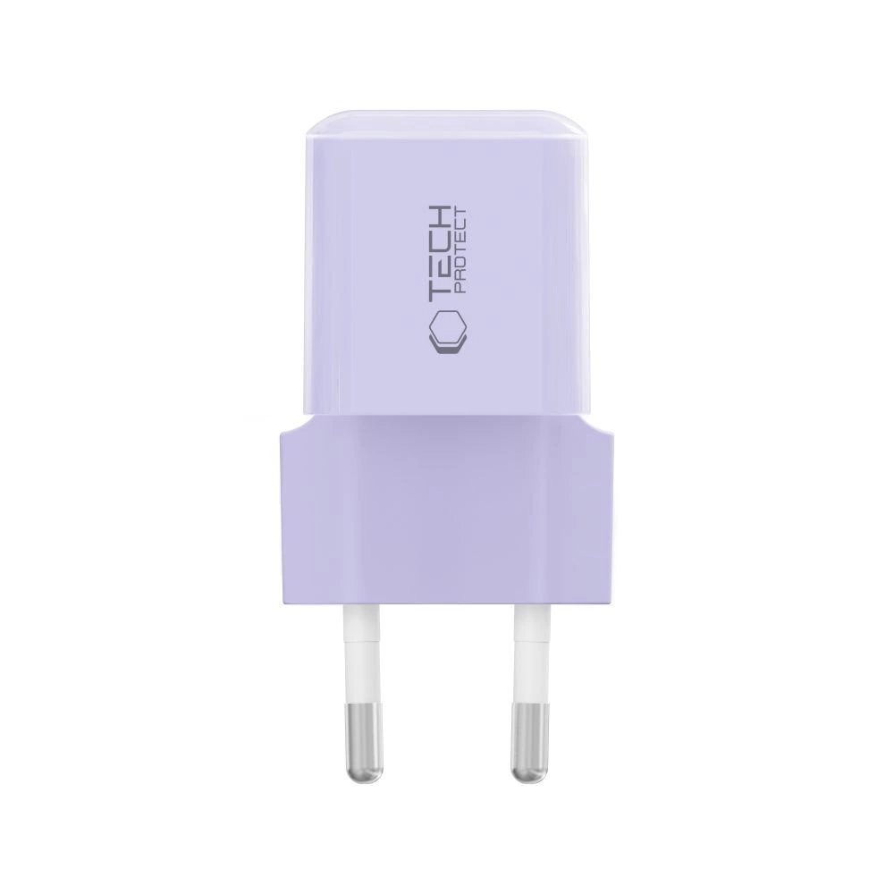 Sieninis įkroviklis Tech-Protect NCM25 USB-C PD 25W – violetinis 2