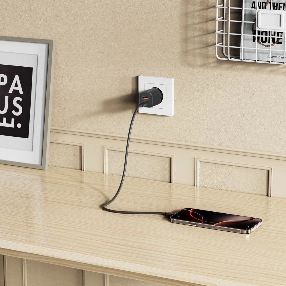 Sieninis įkroviklis Tech-Protect NCM33W 2 jungčių PD33W/QC3.0 – juodas 6