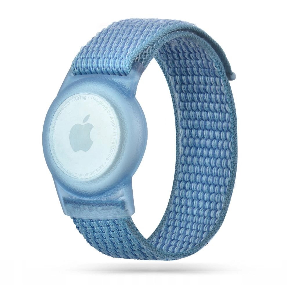 Tech-Protect Nylon Children's Apple AirTag Apyrankė - Blue Tech-Protect Nylon Children's Apple AirTag Apyrankė - Blue