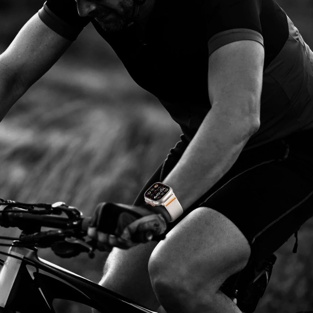 Apple Watch 44 / 45 / 46 / 49 mm Tech-Protect Nylon Clasp nailoninis dirželis – pilkas 5