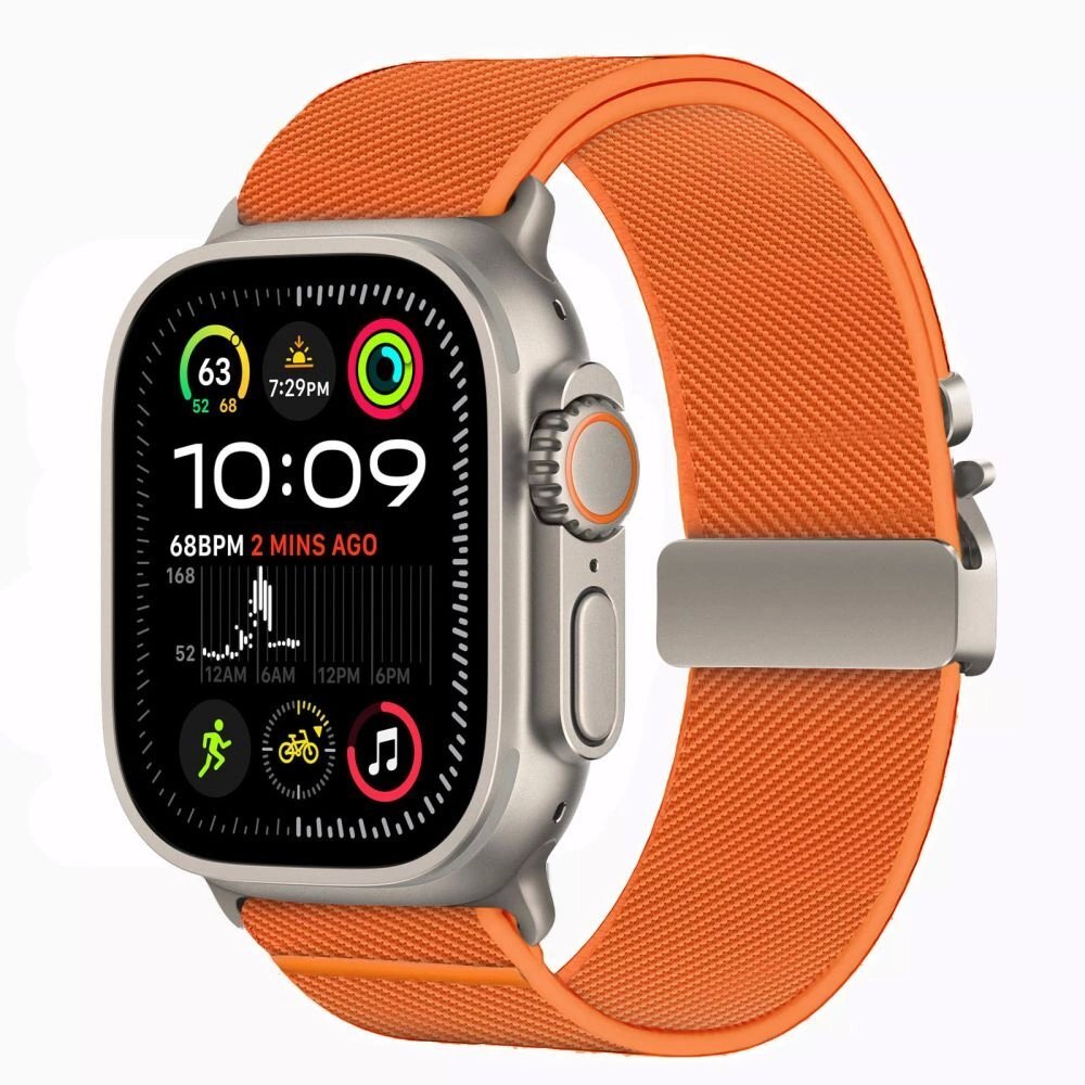 Apple Watch 44 / 45 / 46 / 49 mm Tech-Protect Nylon Clasp nailoninis dirželis – oranžinis 1 Apple Watch 44 / 45 / 46 / 49 mm Tech-Protect Nylon Clasp nailoninis dirželis – oranžinis 1