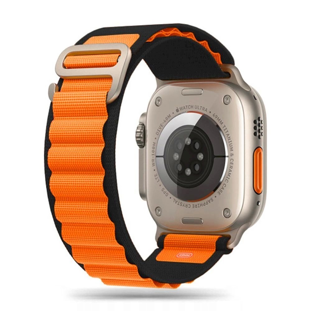 Tech-Protect Nylon Pro Apyrankė Apple Watch 4 / 5 / 6 / 7 / 8 / 9 / SE / Ultra 1 / 2 (42/44/45/49 mm) - Juodas Orange Tech-Protect Nylon Pro Apyrankė Apple Watch 4 / 5 / 6 / 7 / 8 / 9 / SE / Ultra 1 / 2 (42/44/45/49 mm) - Juodas Orange