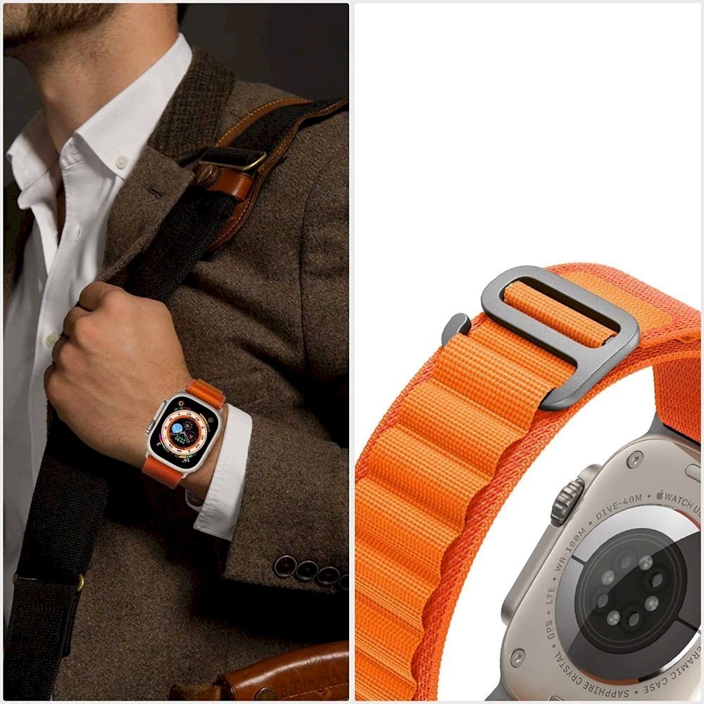 Tech-Protect Nylon Pro Apyrankė Apple Watch 4 / 5 / 6 / 7 / 8 / 9 / SE / Ultra 1 / 2 (42/44/45/49 mm) - Orange 2 Tech-Protect Nylon Pro Apyrankė Apple Watch 4 / 5 / 6 / 7 / 8 / 9 / SE / Ultra 1 / 2 (42/44/45/49 mm) - Orange 2