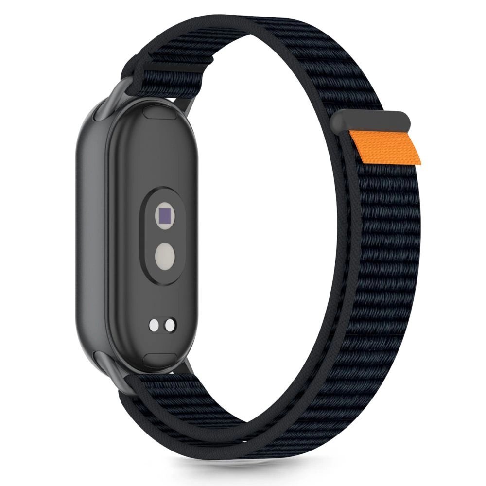 Xiaomi Smart Band 8 / 9 / 10 / NFC Tech-Protect Nylon Pro nailoninis dirželis – juodas ir oranžinis 1 Xiaomi Smart Band 8 / 9 / 10 / NFC Tech-Protect Nylon Pro nailoninis dirželis – juodas ir oranžinis 1