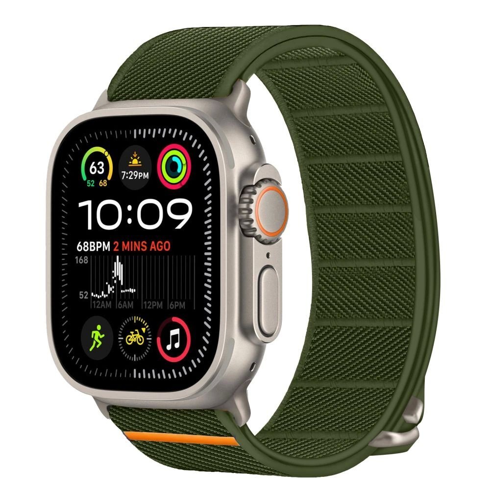 Apple Watch 44 / 45 / 46 / 49 mm Tech-Protect Nylon Slip nailoninis dirželis – žalias 1 Apple Watch 44 / 45 / 46 / 49 mm Tech-Protect Nylon Slip nailoninis dirželis – žalias 1
