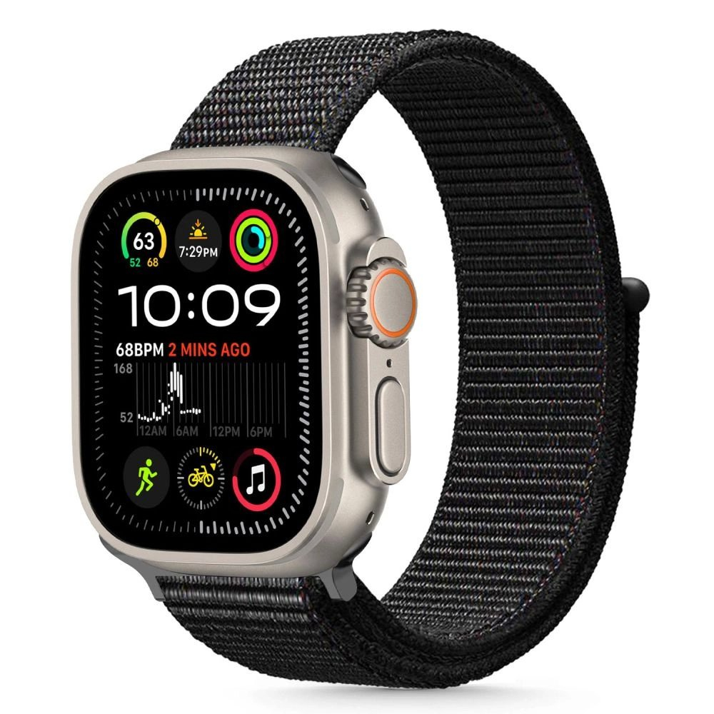 Apple Watch 44 / 45 / 46 / 49 mm Tech-Protect Nailoninis dirželis – juodas Apple Watch 44 / 45 / 46 / 49 mm Tech-Protect Nailoninis dirželis – juodas