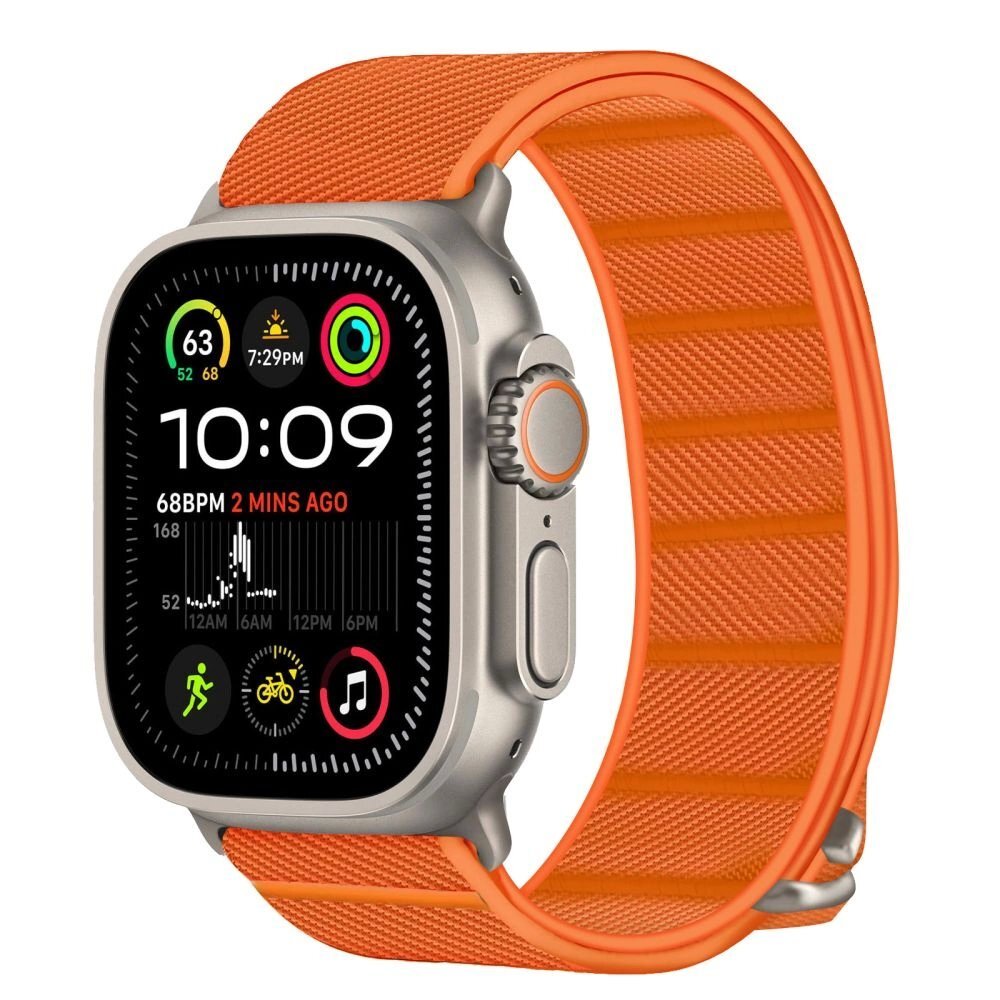Apple Watch 44 / 45 / 46 / 49 mm Tech-Protect Nylon nailoninis dirželis – oranžinis 1