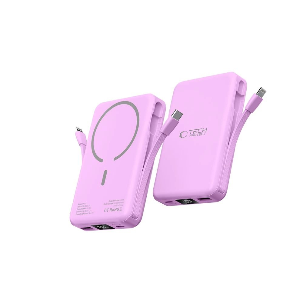 Tech-Protect PB31 MagSafe Powerbank 10000mAh – violetinis 3 Tech-Protect PB31 MagSafe Powerbank 10000mAh – violetinis 3