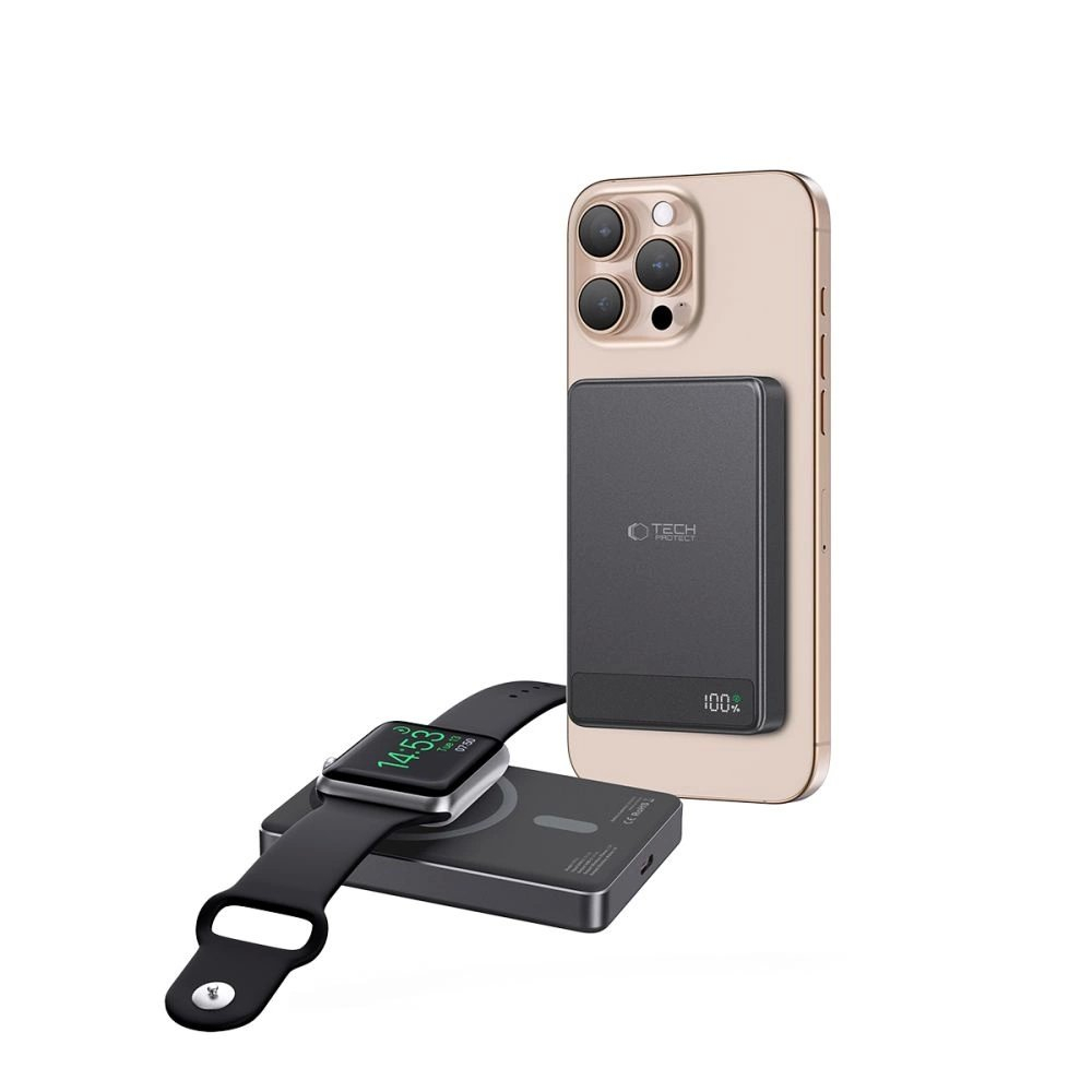 Tech-Protect PB33 LifeMag MagSafe Powerbank 5000mAh – juodas 1