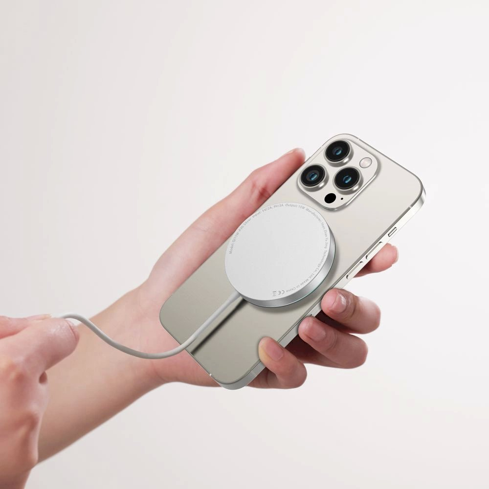 Tech-Protect QI15W-A30 inductive Įkroviklis MagSafeUSB-C Kabelis - silver 4 Tech-Protect QI15W-A30 inductive Įkroviklis MagSafeUSB-C Kabelis - silver 4