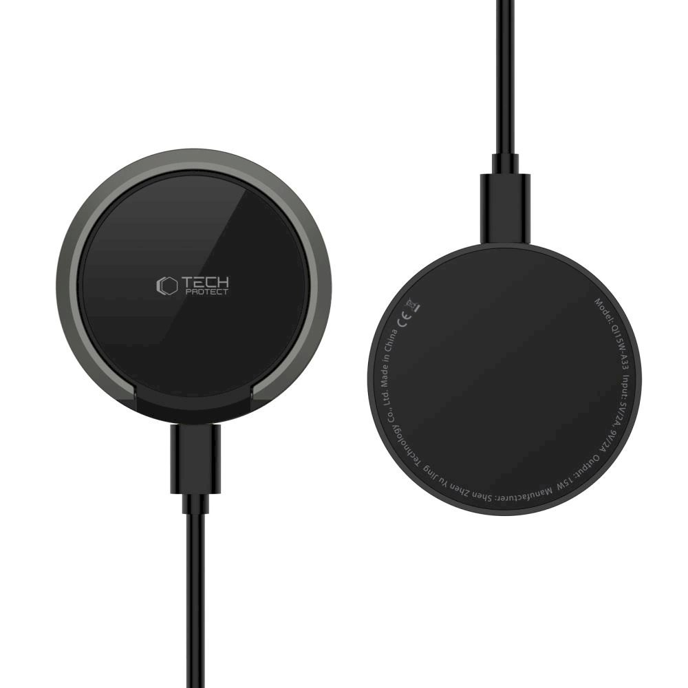 Tech-Protect QI15W-A33 inductive Įkroviklis MagSafe standUSB-A / USB-C Kabelis - Juodas 3 Tech-Protect QI15W-A33 inductive Įkroviklis MagSafe standUSB-A / USB-C Kabelis - Juodas 3