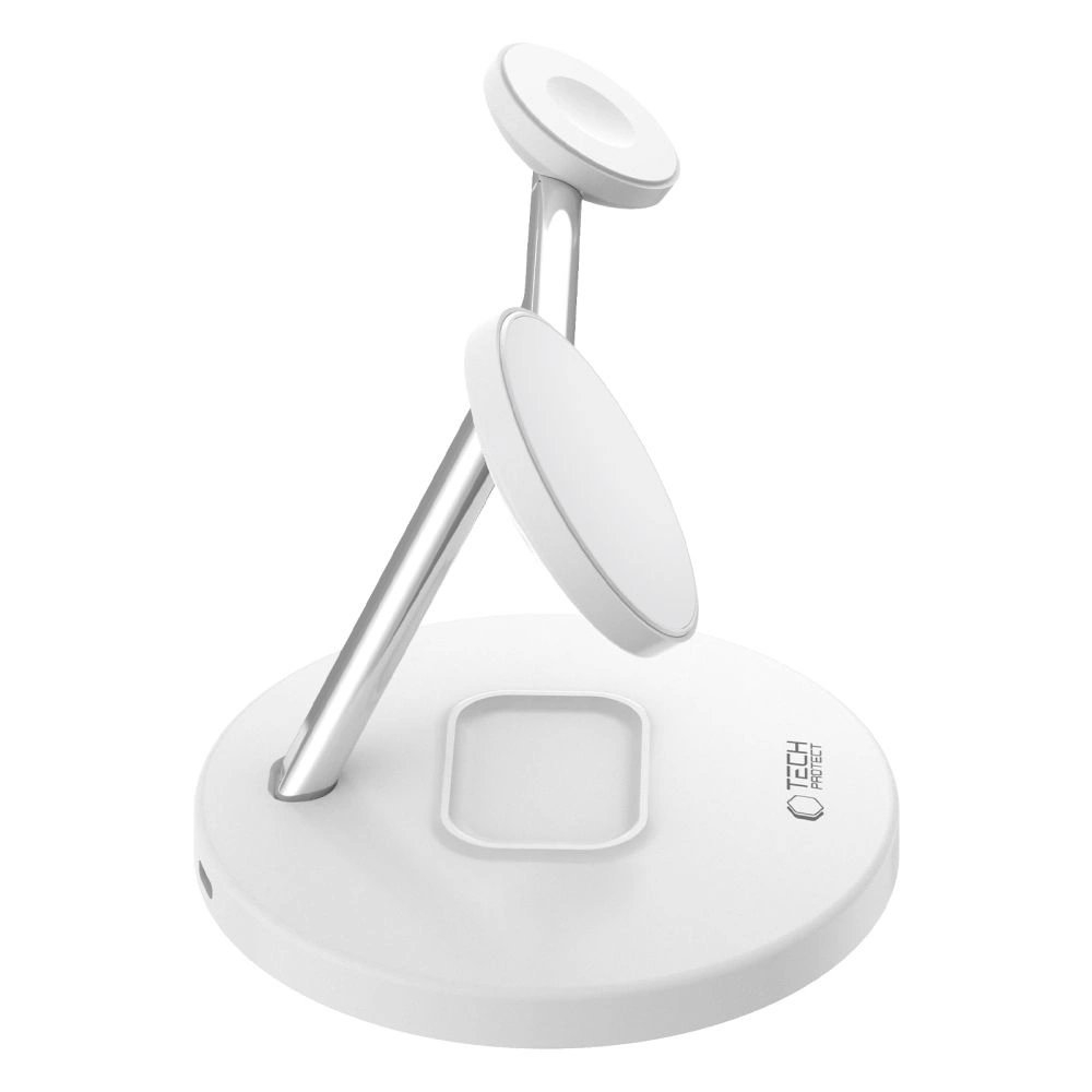 Tech-Protect QI15W-A35 3in1 inductive Įkroviklis MagSafe phone / AirPods / Apple Watch - baltas 4 Tech-Protect QI15W-A35 3in1 inductive Įkroviklis MagSafe phone / AirPods / Apple Watch - baltas 4