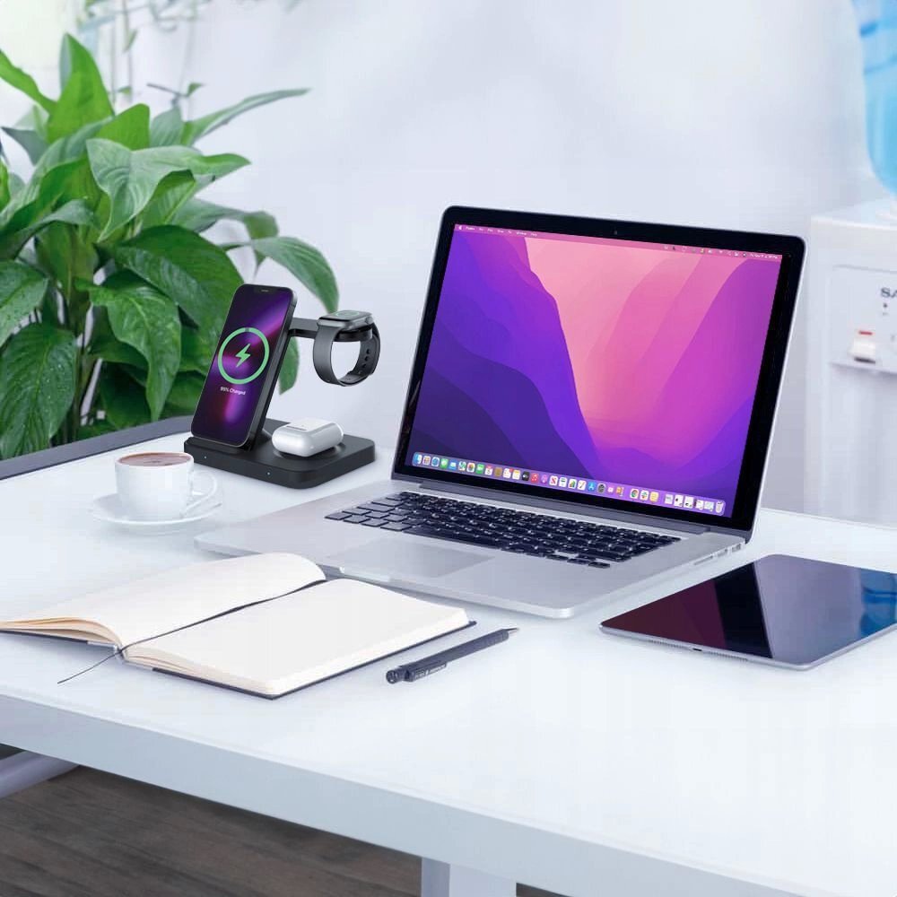 Belaidis įkroviklis Tech-Protect QI15W-A37 3in1 indukcinis 15W – juodas 8