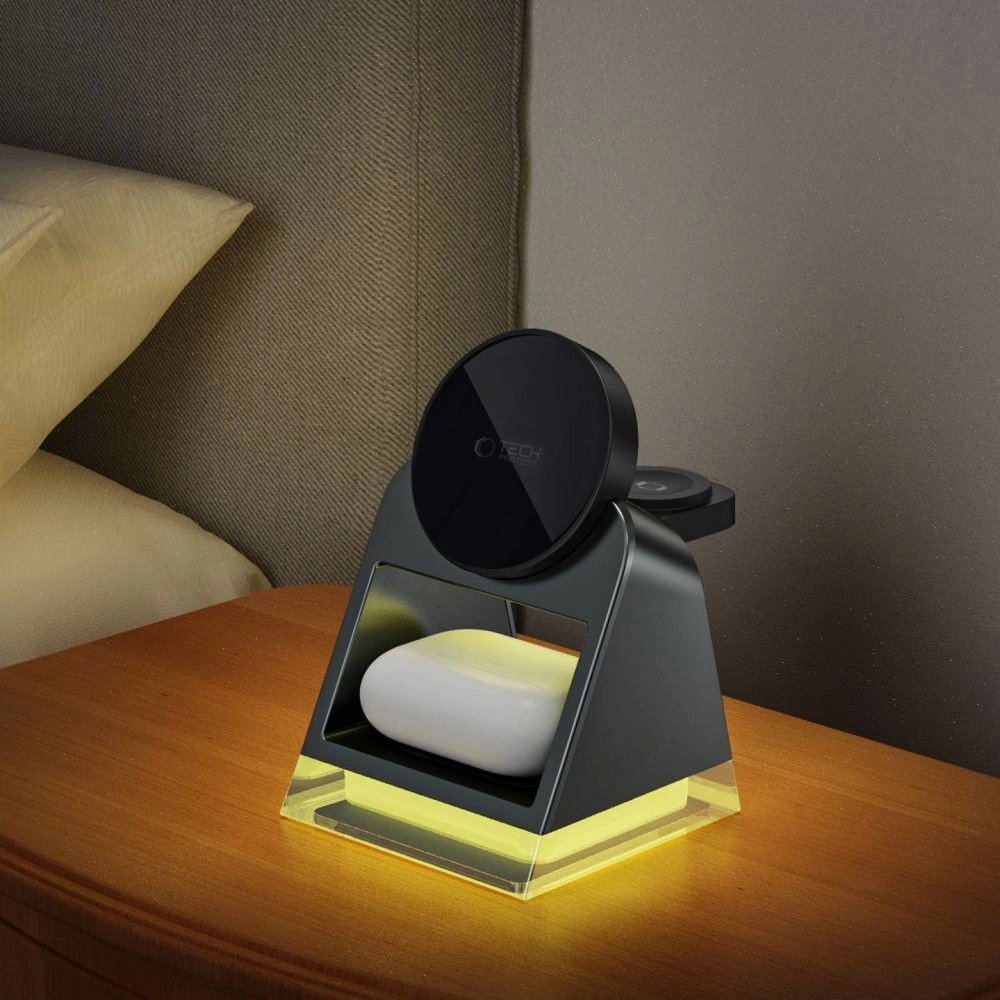 Belaidis įkroviklis Tech-Protect QI15W-A43 3in1 indukcinis su MagSafe – rožinis 5 Belaidis įkroviklis Tech-Protect QI15W-A43 3in1 indukcinis su MagSafe – rožinis 5