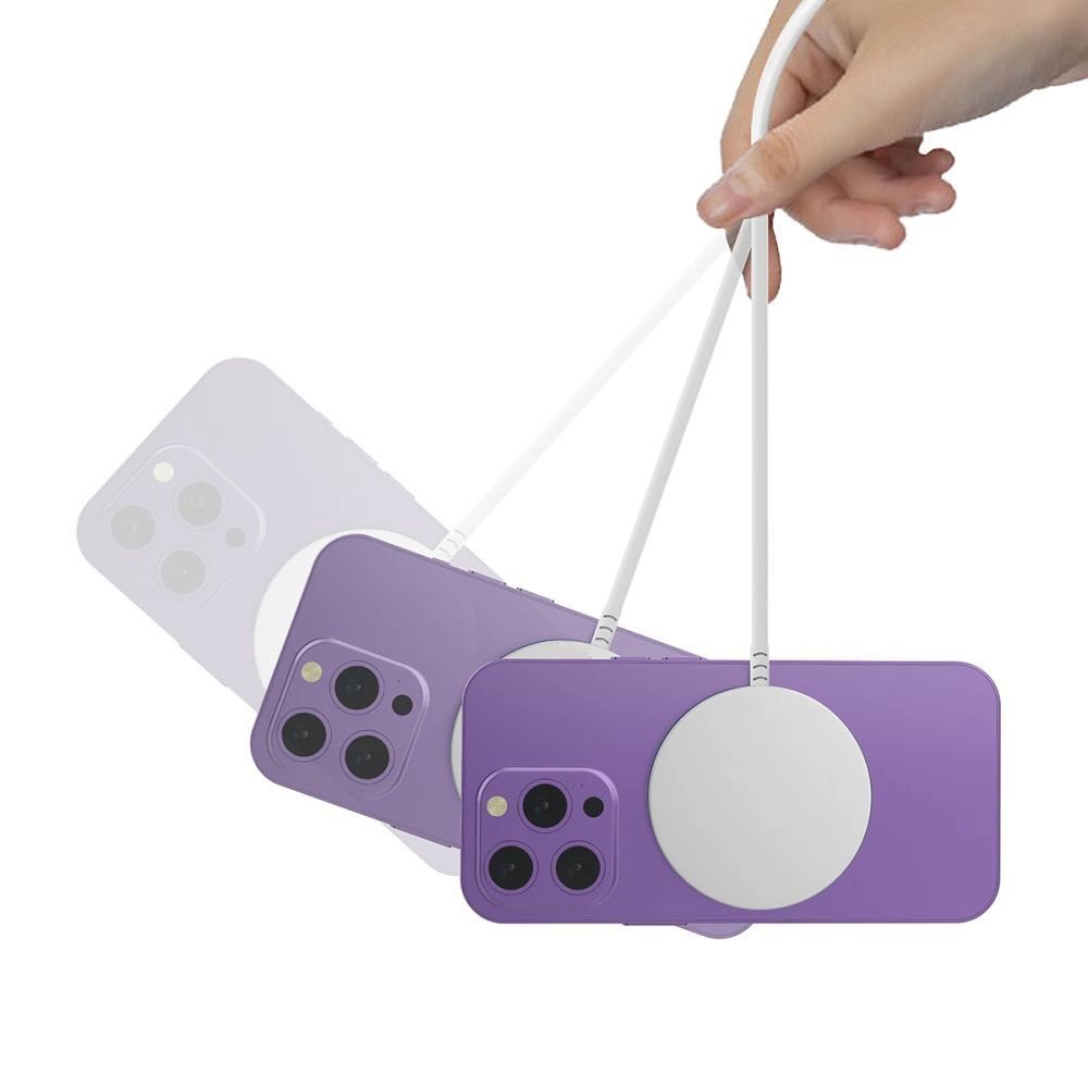 Belaidis įkroviklis Tech-Protect QI15W-A44 magnetinis su MagSafe – baltas 3 Belaidis įkroviklis Tech-Protect QI15W-A44 magnetinis su MagSafe – baltas 3