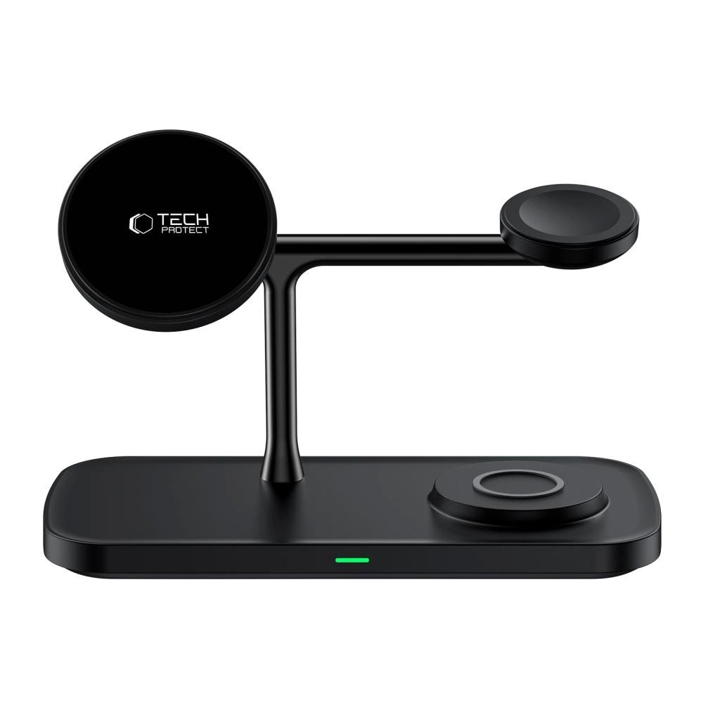 Belaidis įkroviklis Tech-Protect QI15W-A45 3in1 su MagSafe Apple įrenginiams – juodas 3