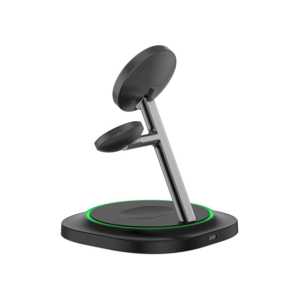 Belaidis įkroviklis Tech-Protect QI15W-A46 3in1 magnetinis indukcinis su MagSafe – juodas 5