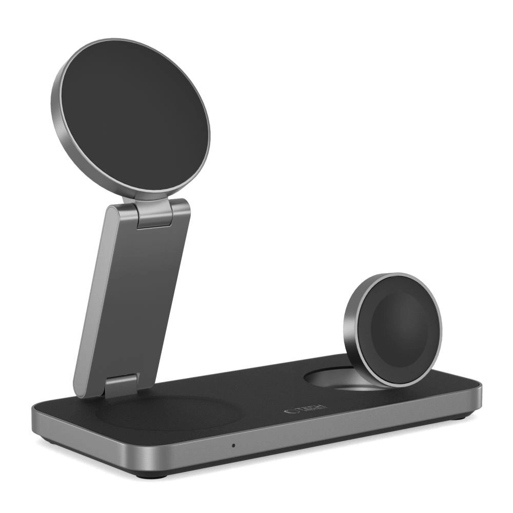 Belaidis įkroviklis Tech-Protect QI15W-A47 MagSafe 3in1 su USB-C laidu – juodas 3 Belaidis įkroviklis Tech-Protect QI15W-A47 MagSafe 3in1 su USB-C laidu – juodas 3