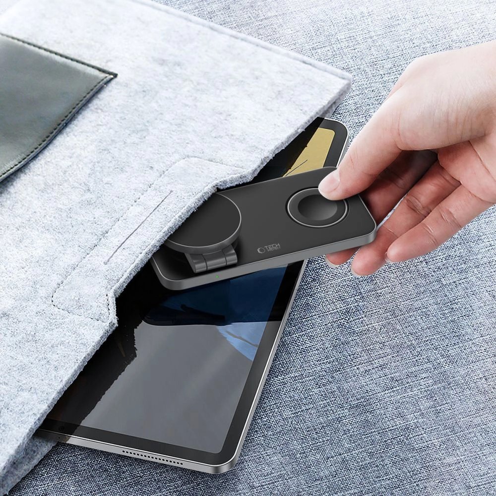 Belaidis įkroviklis Tech-Protect QI15W-A47 MagSafe 3in1 su USB-C laidu – juodas 8 Belaidis įkroviklis Tech-Protect QI15W-A47 MagSafe 3in1 su USB-C laidu – juodas 8