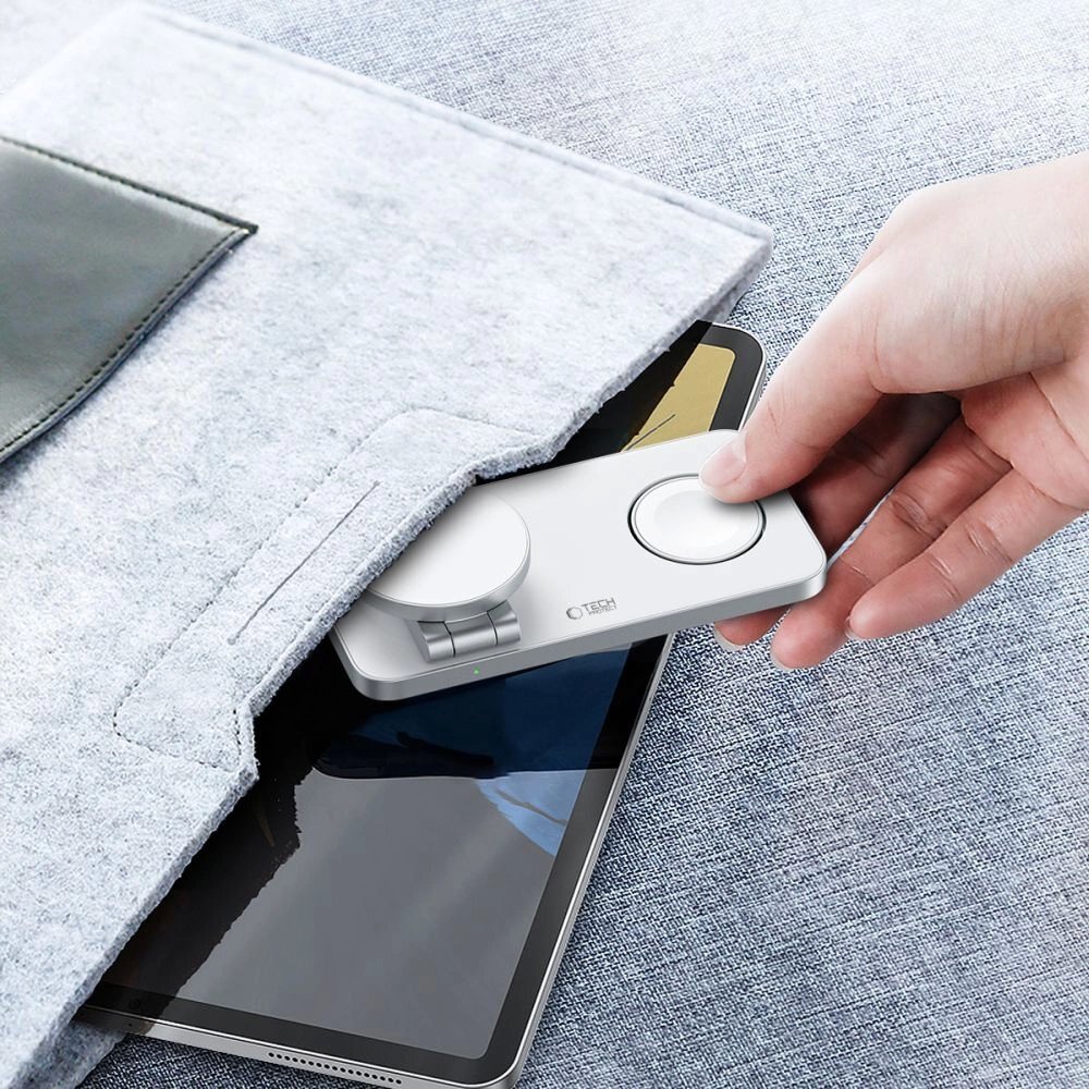 Belaidis įkroviklis Tech-Protect QI15W-A47 MagSafe 3in1 su USB-C laidu – baltas 6 Belaidis įkroviklis Tech-Protect QI15W-A47 MagSafe 3in1 su USB-C laidu – baltas 6