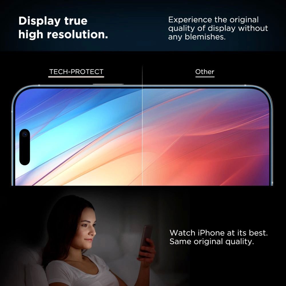 iPhone 16 Pro Tech-Protect Quick Set+ grūdintas stiklas, 2 vnt. 3