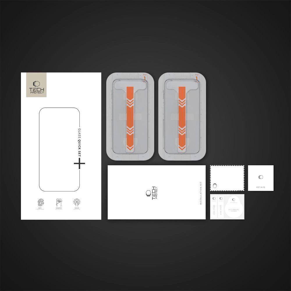 iPhone 16 Pro Tech-Protect Quick Set+ grūdintas stiklas, 2 vnt. 5