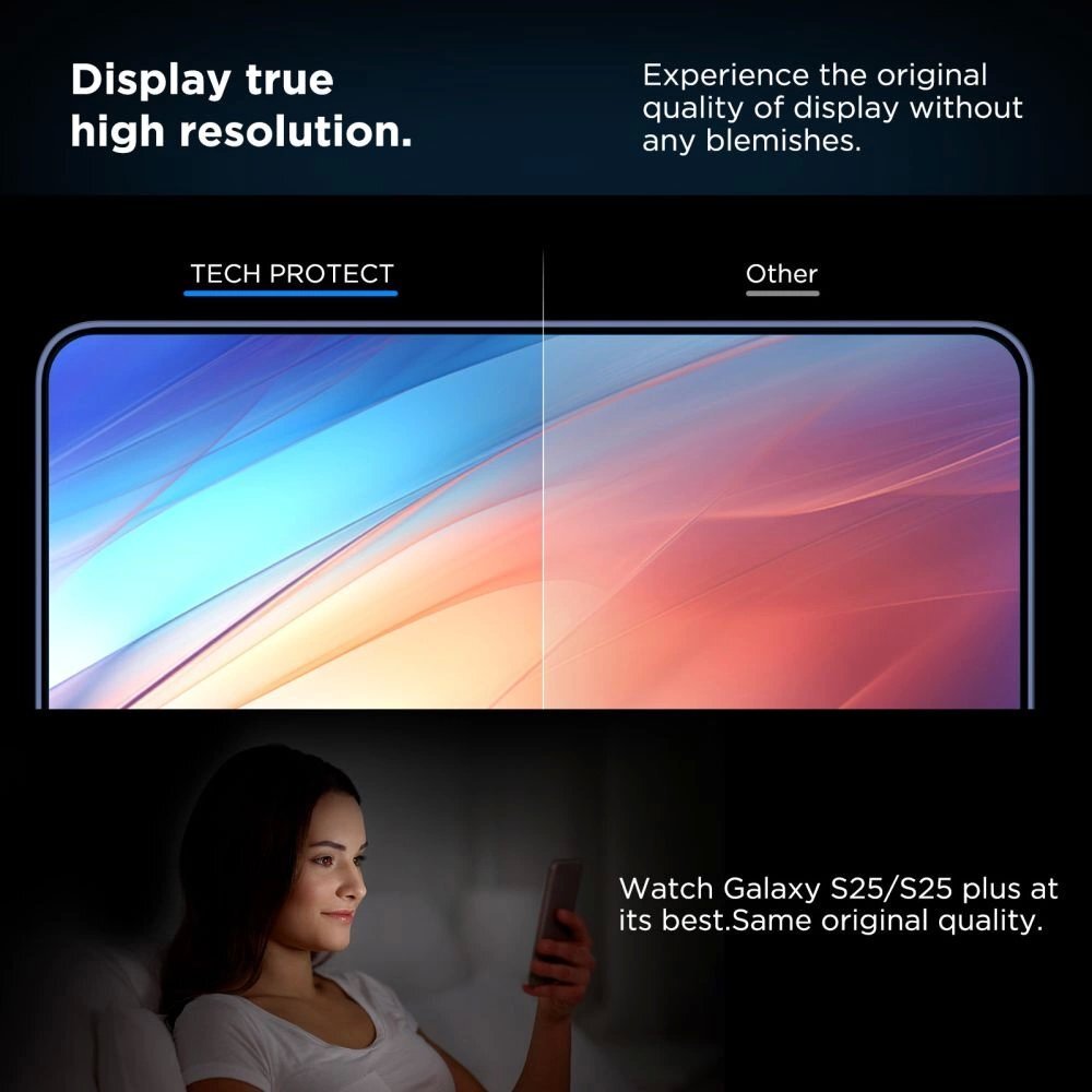 Samsung Galaxy S25+ Tech-Protect Quick Set+ grūdintas stiklas – skaidrus 3 Samsung Galaxy S25+ Tech-Protect Quick Set+ grūdintas stiklas – skaidrus 3