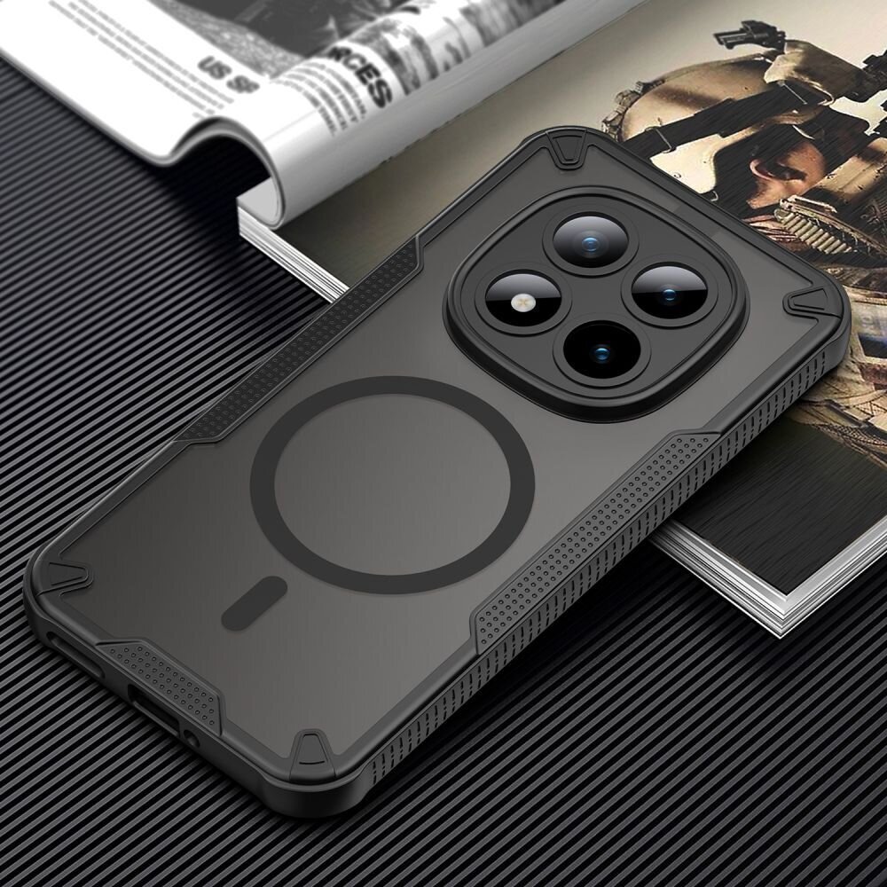 Xiaomi Poco M8 Pro / Xiaomi Redmi Note 15 Pro+ 5G Tech-Protect Rugged Shield MagSafe dėklas – juodas 4