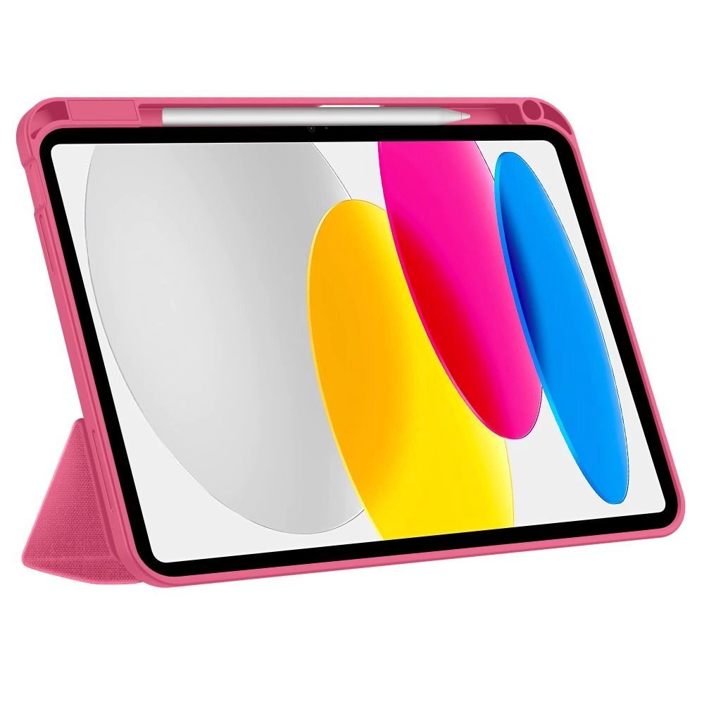 iPad 10.9” 10 / 2022 / 11” 11 / 2025 dėklas Tech-Protect SC Pen Canvas – rožinis 4