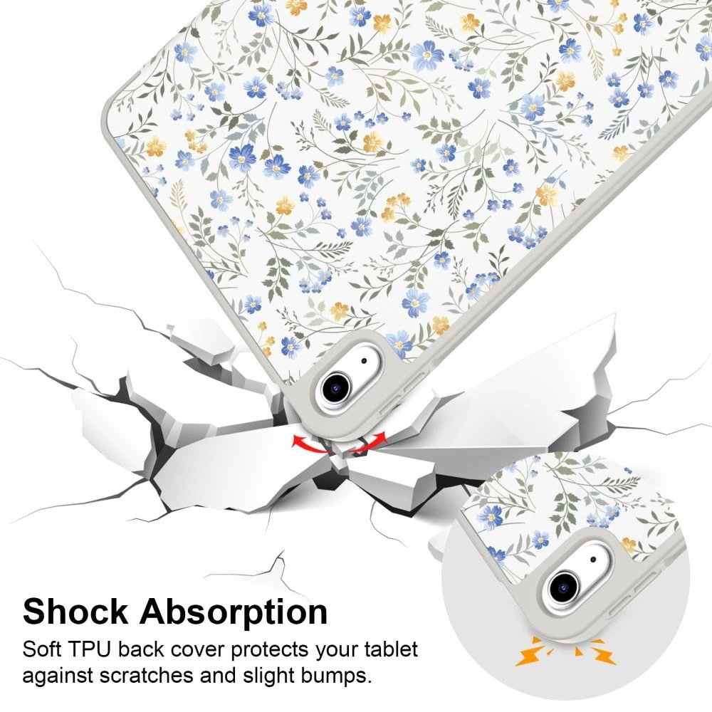 iPad 10.9" 2022 / 11" 2025 – Tech-Protect SC Pen dėklas - Gėlių raštas (daisies) 4