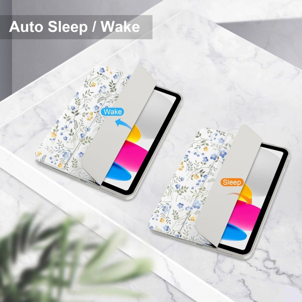 iPad 10.9" 2022 / 11" 2025 – Tech-Protect SC Pen dėklas - Gėlių raštas (daisies) 6