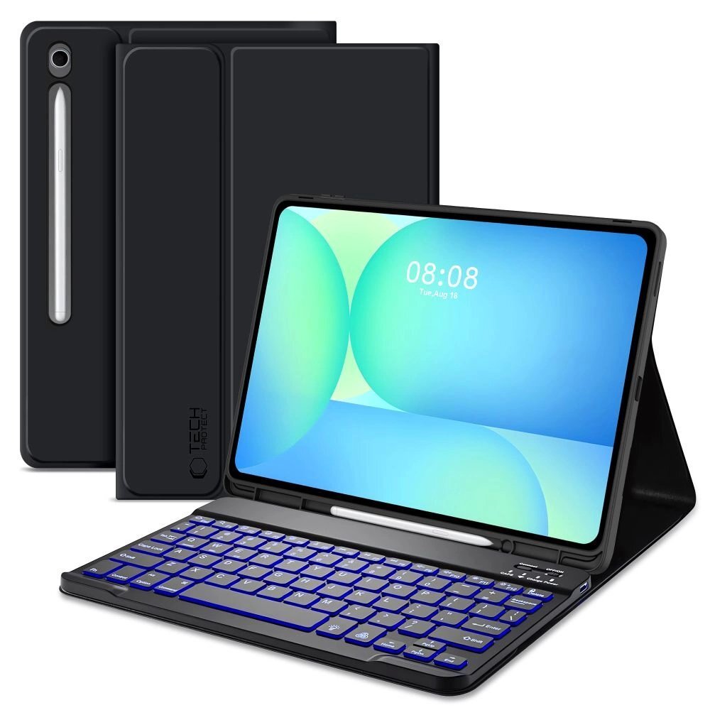 Samsung Galaxy Tab S10 FE+ 13.1 X620 / X626B dėklas Tech-Protect SC Pen + Keyboard – juodas 1