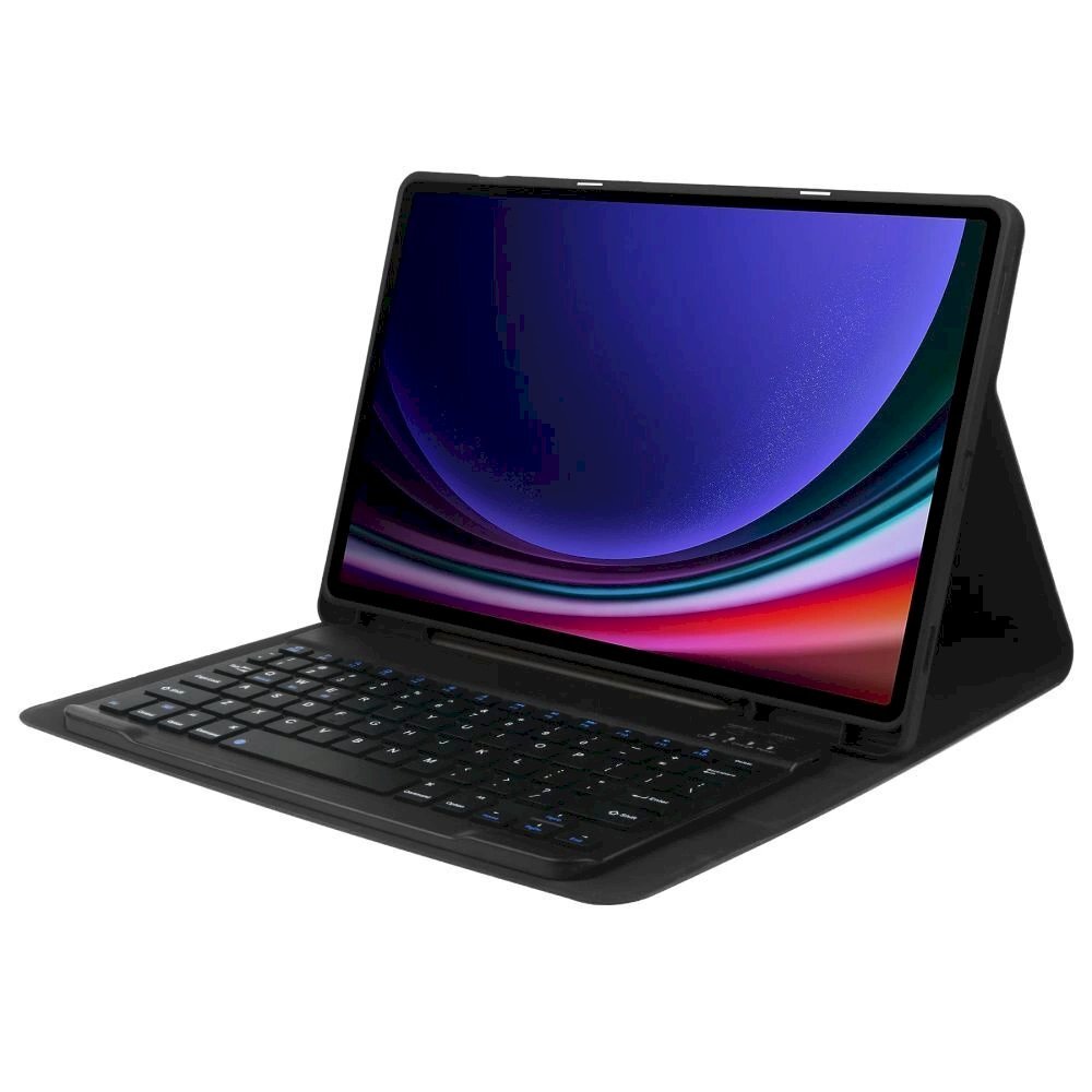 Akcija! Tech-Protect SC Pen + Keyboard Dėklas klaviatūra Samsung Galaxy Tab S9 FE+ 12.4 X610 / X616B - Juodas  1