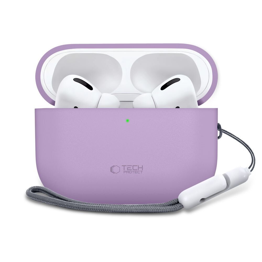 AirPods Pro 3 Tech-Protect silikoninis dėklas – violetinis 1