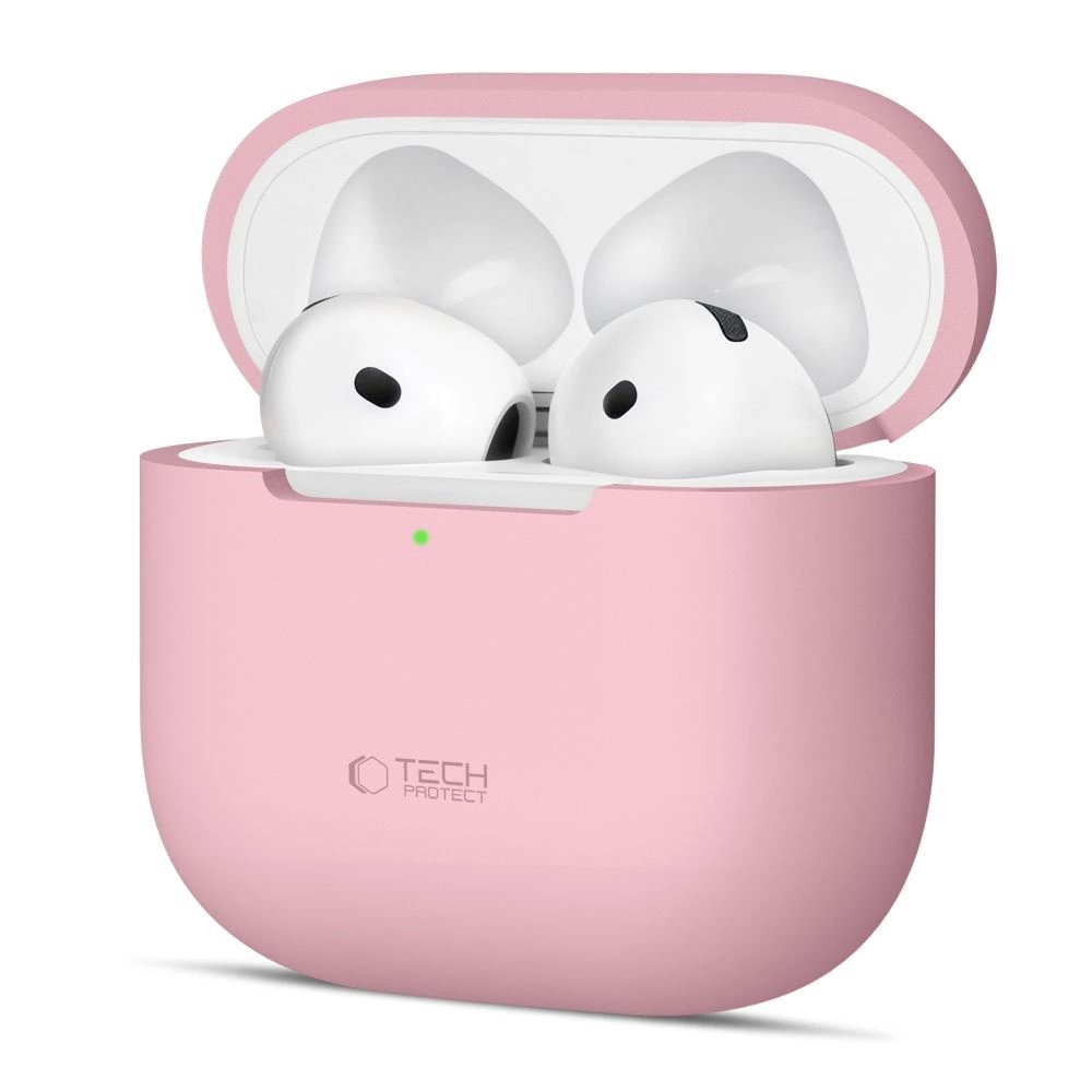 AirPods 4 Tech-Protect silikoninis dėklas - rožinis AirPods 4 Tech-Protect silikoninis dėklas - rožinis