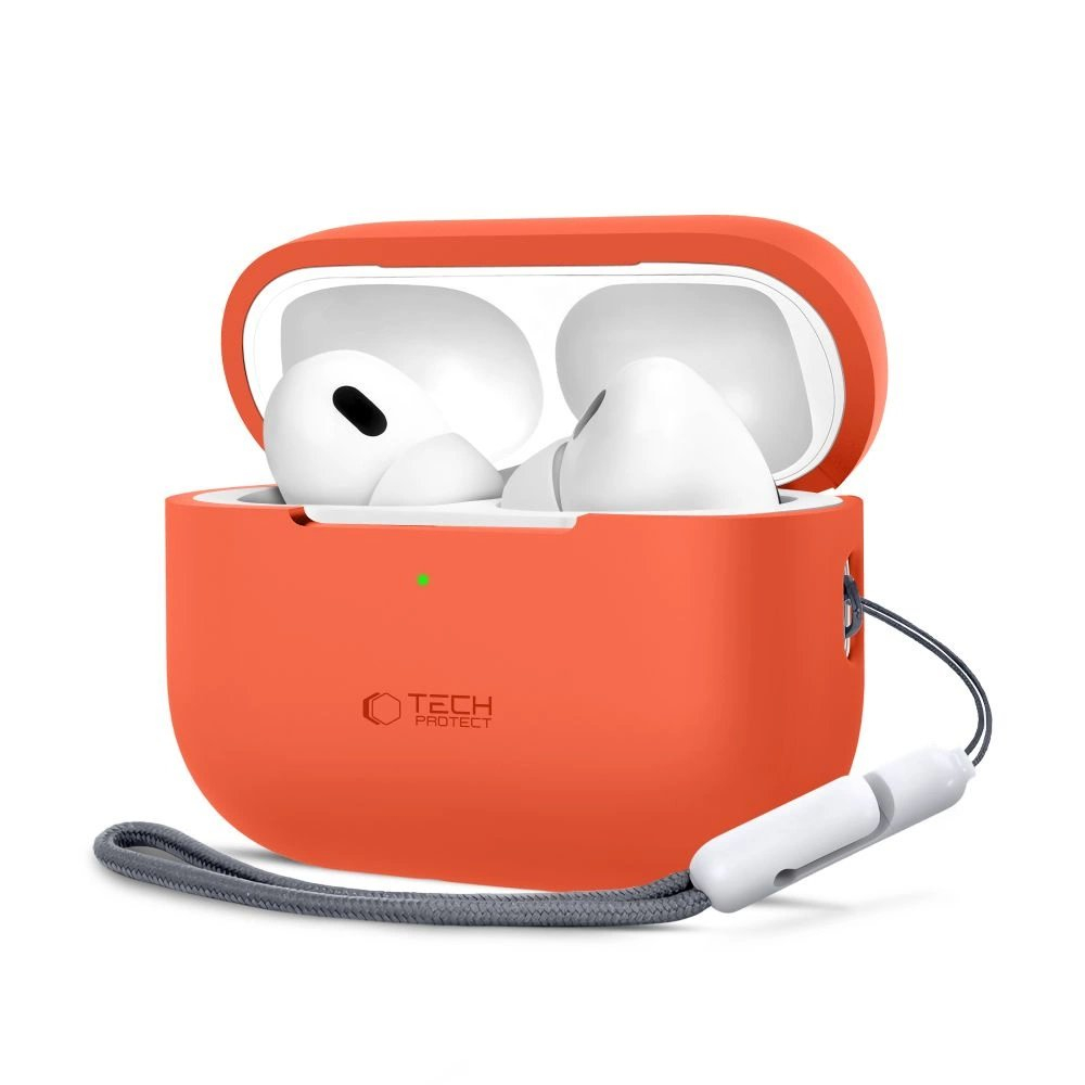 Tech-Protect Silicone Dėklas Apple AirPods Pro 1 / 2 - Oranžinė Tech-Protect Silicone Dėklas Apple AirPods Pro 1 / 2 - Oranžinė