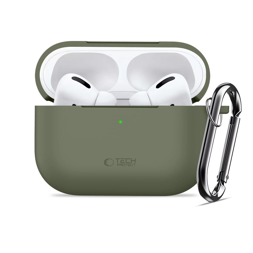 AirPods Pro Tech-Protect Silicone Hook dėklas – alyvinis 2