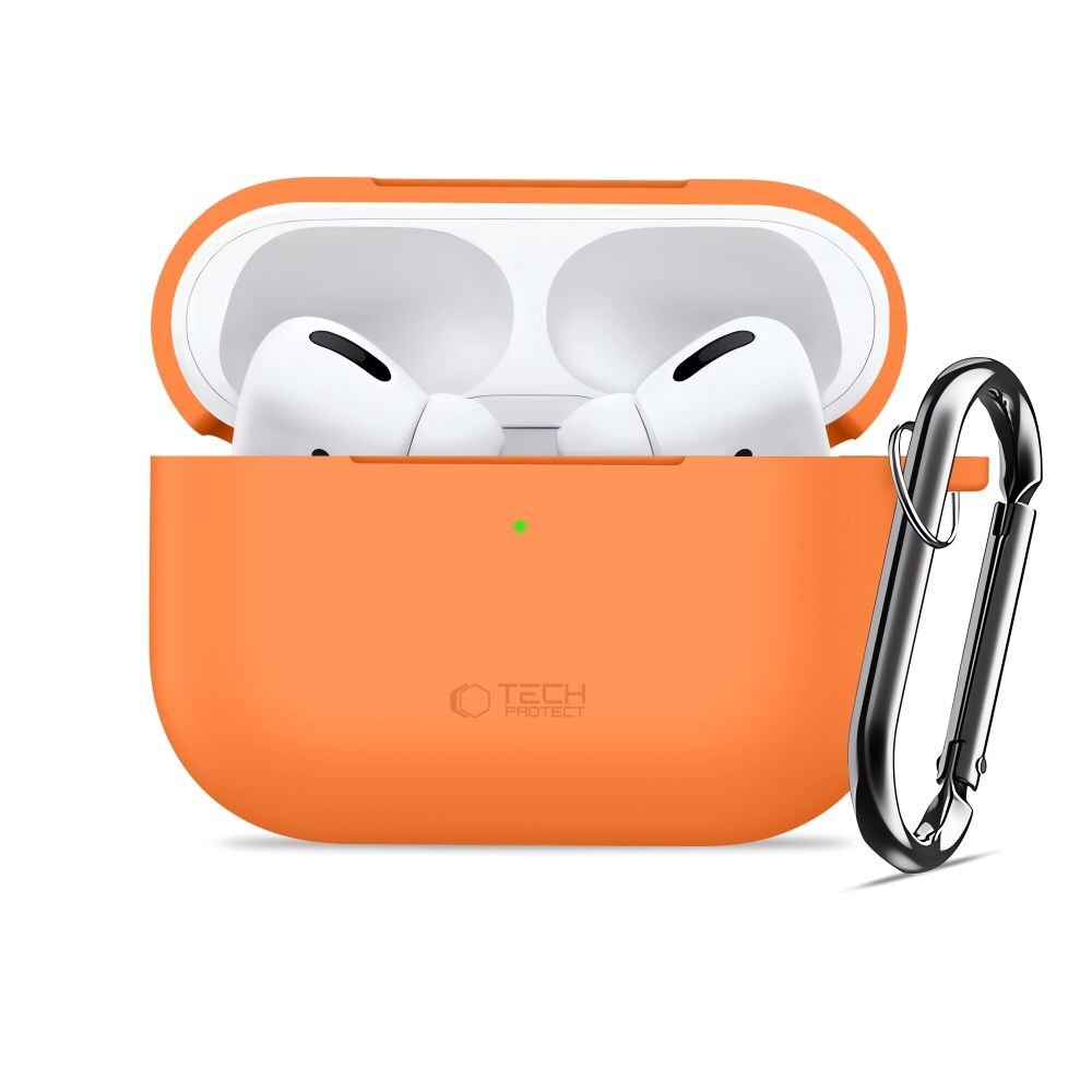 AirPods Pro Tech-Protect Silicone Hook dėklas – oranžinis 2