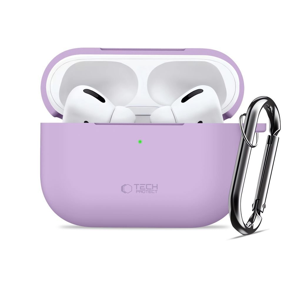 AirPods Pro Tech-Protect Silicone Hook dėklas – violetinis 2