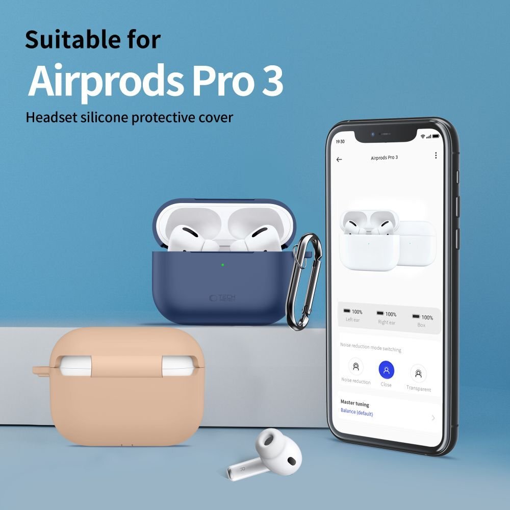 AirPods Pro Tech-Protect Silicone Hook dėklas – violetinis 4 AirPods Pro Tech-Protect Silicone Hook dėklas – violetinis 4