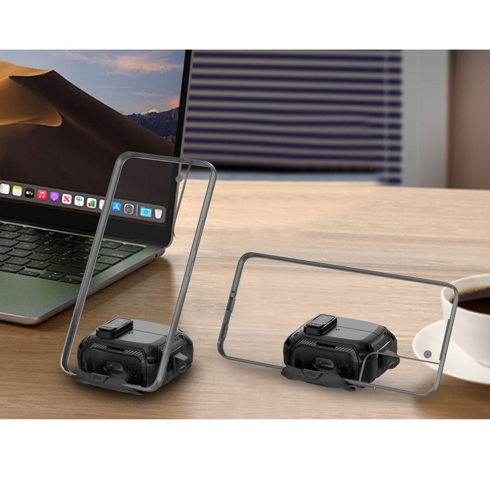 Samsung Galaxy Buds 3 / 3 FE / 3 Pro Tech-Protect Silicone Hook dėklas – juodas 5